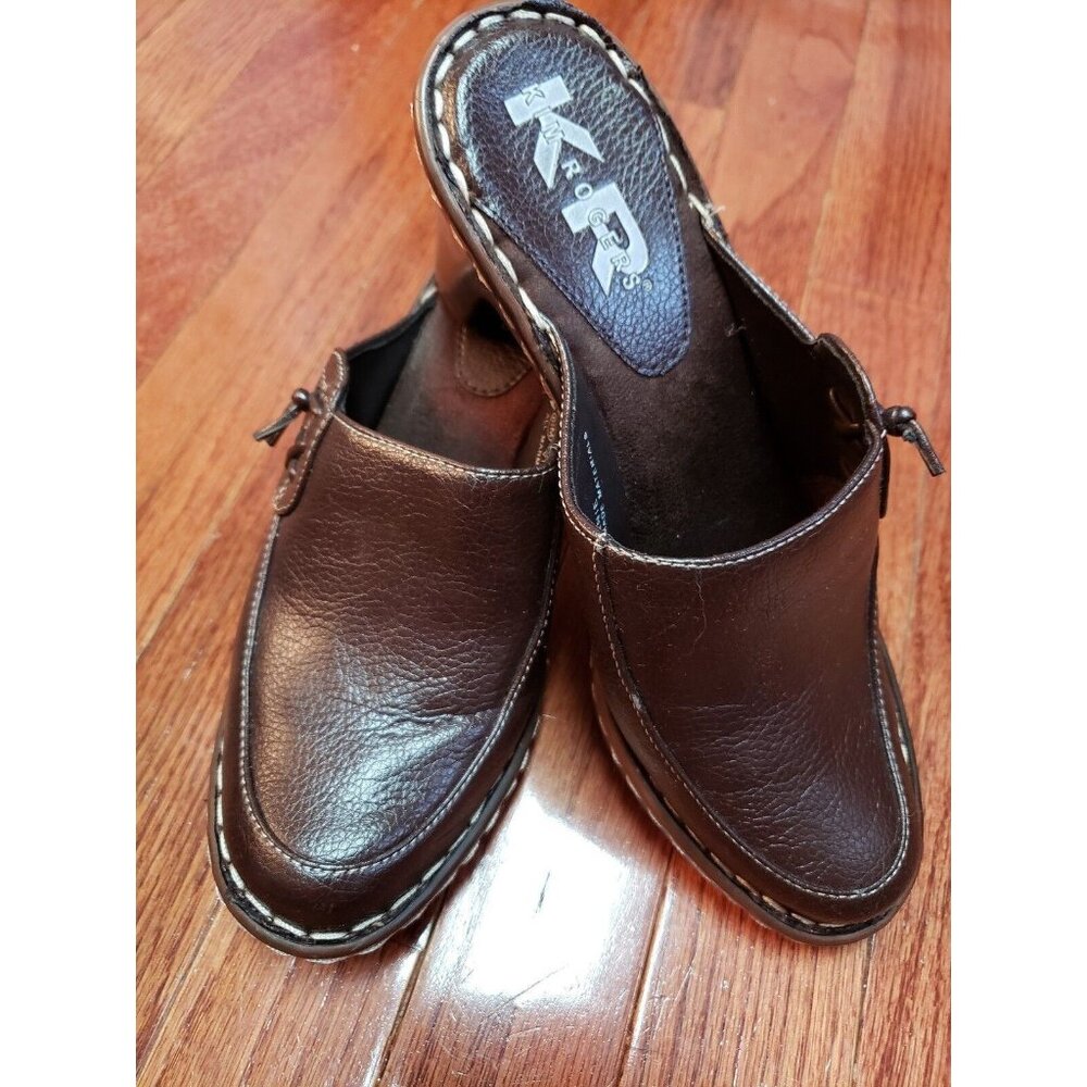 Kim Rogers Vinnie Mules Shoes Womens 6.5M Brown Slip On